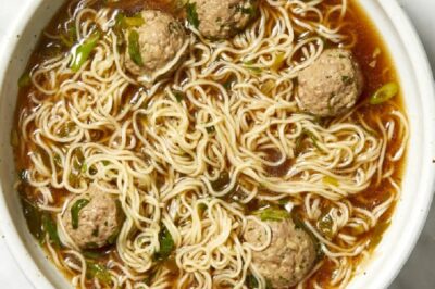 Thai MeatƄall Noodle Soup